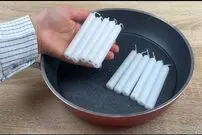 (ویدئو) یک ایده خلاقانه برای استفاده از شمع های اضافی در خانه