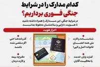 اینفوگرافیک| کدام مدارک را در شرایط جنگی فوری برداریم؟