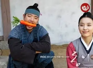 عکس| سفر زمان؛ «چانسو» در کنار «پدر سوسانو» در پشت‌صحنه سریال «جومونگ»