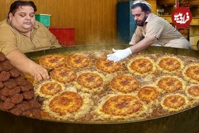ببینید؛ غذای خیابانی در افغانستان؛ پخت محبوب ترین و بزرگترین چپلی کباب ها در کابل