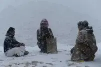 (ویدئو) بارش شدید برف عربستان را سفید پوش شد!