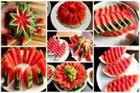 (ویدئو) 5 ایده ساده و شگفت انگیز برای تزئین هنداونه شب یلدا