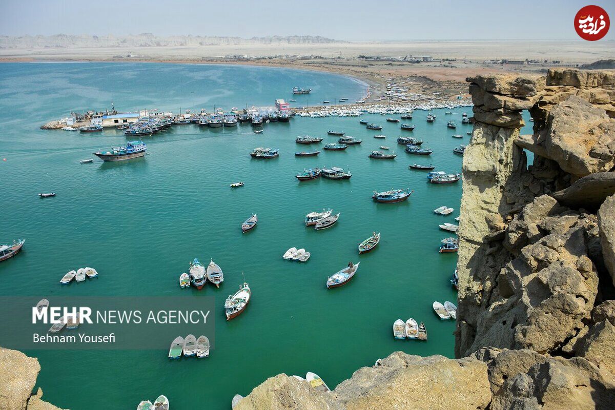 (تصاویر) اسکله بریس، زیباترین اسکله صخره‌ای ایران