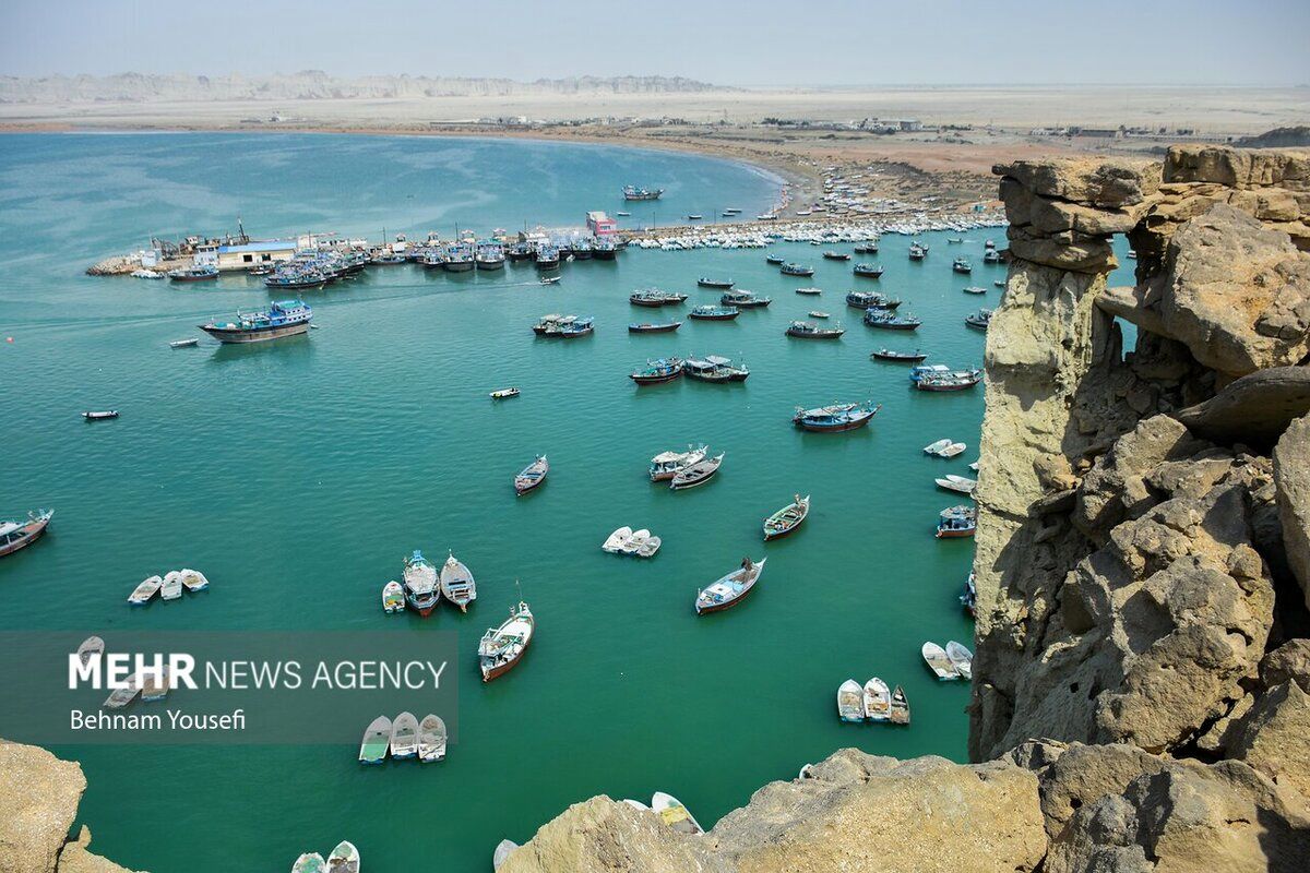 (تصاویر) اسکله بریس، زیباترین اسکله صخره‌ای ایران