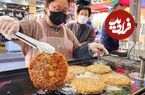 ببینید؛ غذای خیابانی در کره؛ پخت انواع پنکیک و هوتوک در سئول