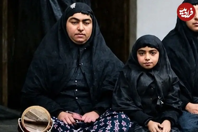 عکس| سفر زمان؛ تصویر رنگی‌شدۀ زنان حرمسرا در جلوی اتاق فخرالدوله