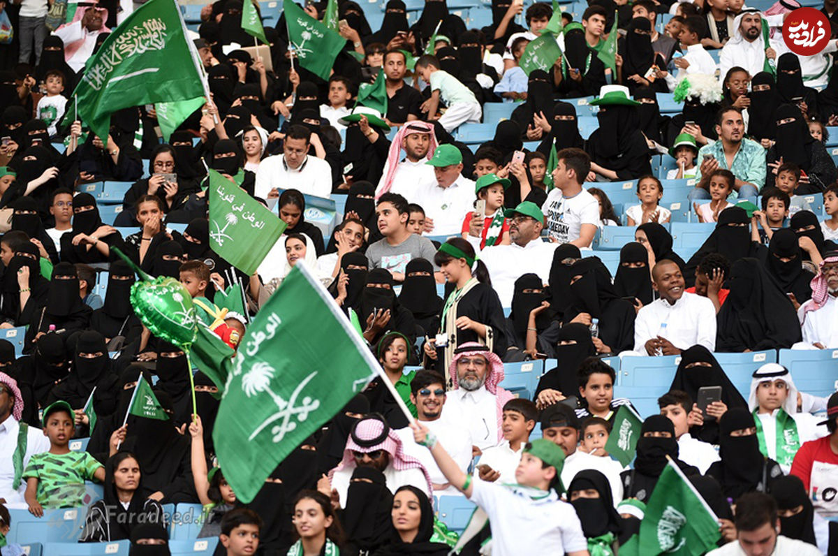 تصاویر/ زنان در عربستان به ورزشگاه رفتند