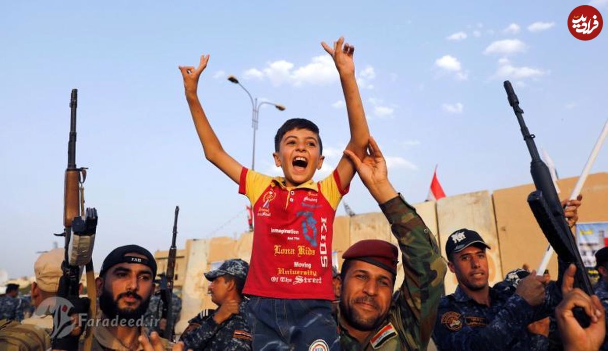 (تصاویر) جشن پیروزی نیروهای عراقی در موصل