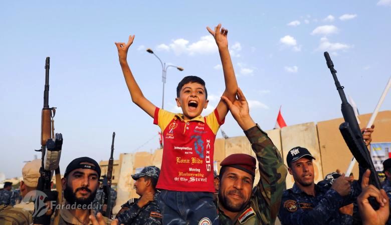 (تصاویر) جشن پیروزی نیروهای عراقی در موصل