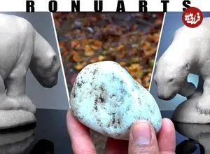 ببینید| مراحل دیدنی ساخت مجسمه خرس قطبی با سنگ به روش هنرمند بلژیکی