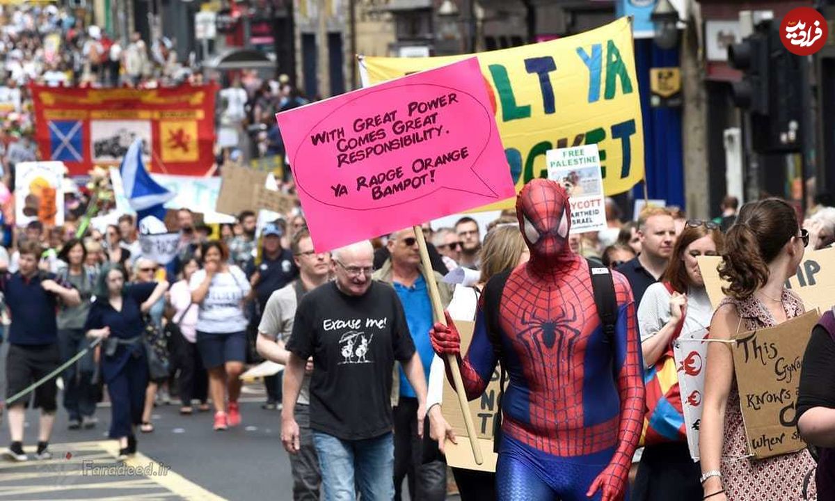 تصاویر/ اعتراض مردم اسکاتلند علیه ترامپ