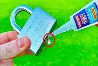(ویدئو) چگونه با چسب قطره ای و جوش شیرین قفل را باز کنیم؟