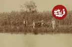 عکس| سفر زمان؛ تصویر زیبایی از «مردان گیلانی در ساحل مرداب انزلی» در دوران قاجار