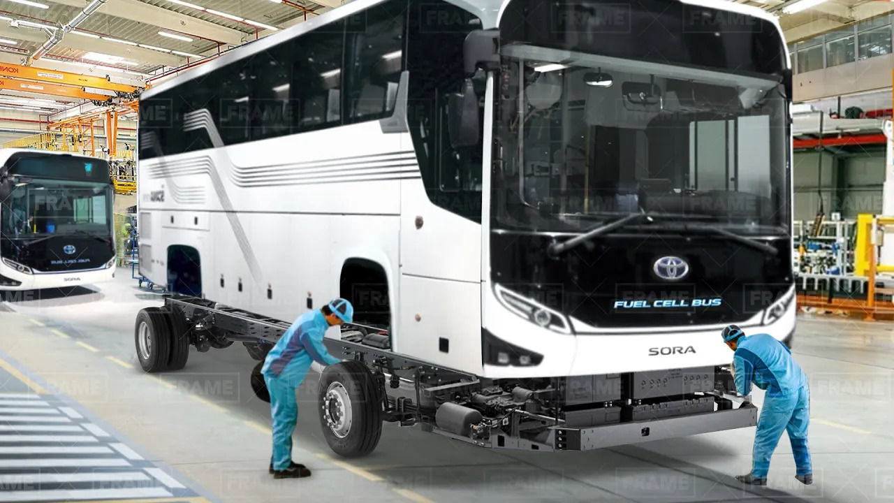 (ویدئو) فرآیند ساخت اتوبوس هیدروژنی بسیار پیشرفته در کارخانه میلیارد دلاری تویوتا