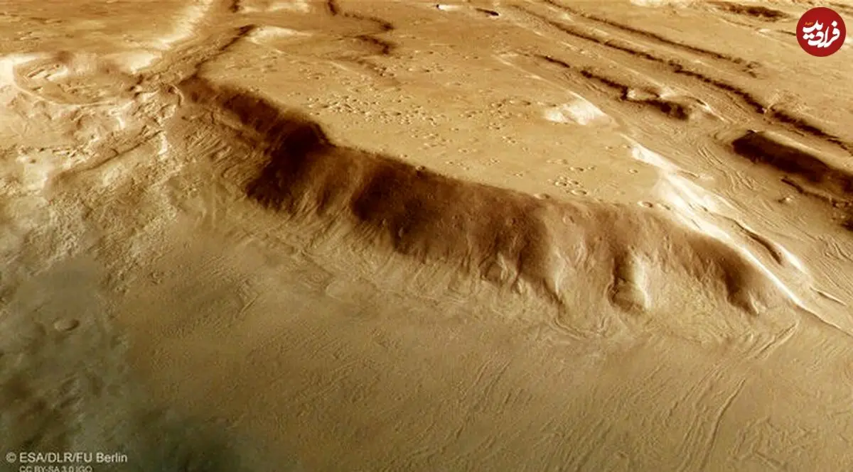 عکس مدارگرد «مارس اکسپرس» از پیامدهای عصر یخبندان در مریخ