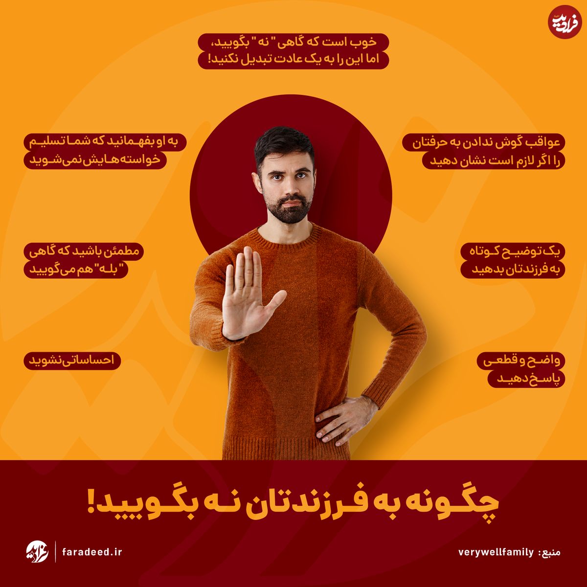 اینفوگرافی/ چگونه به فرزندتان نه بگویید!