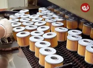 ببینید| فرآیند تولید انبوه فیلتر روغن موتور خودرو در یک کارخانه مشهور در کره