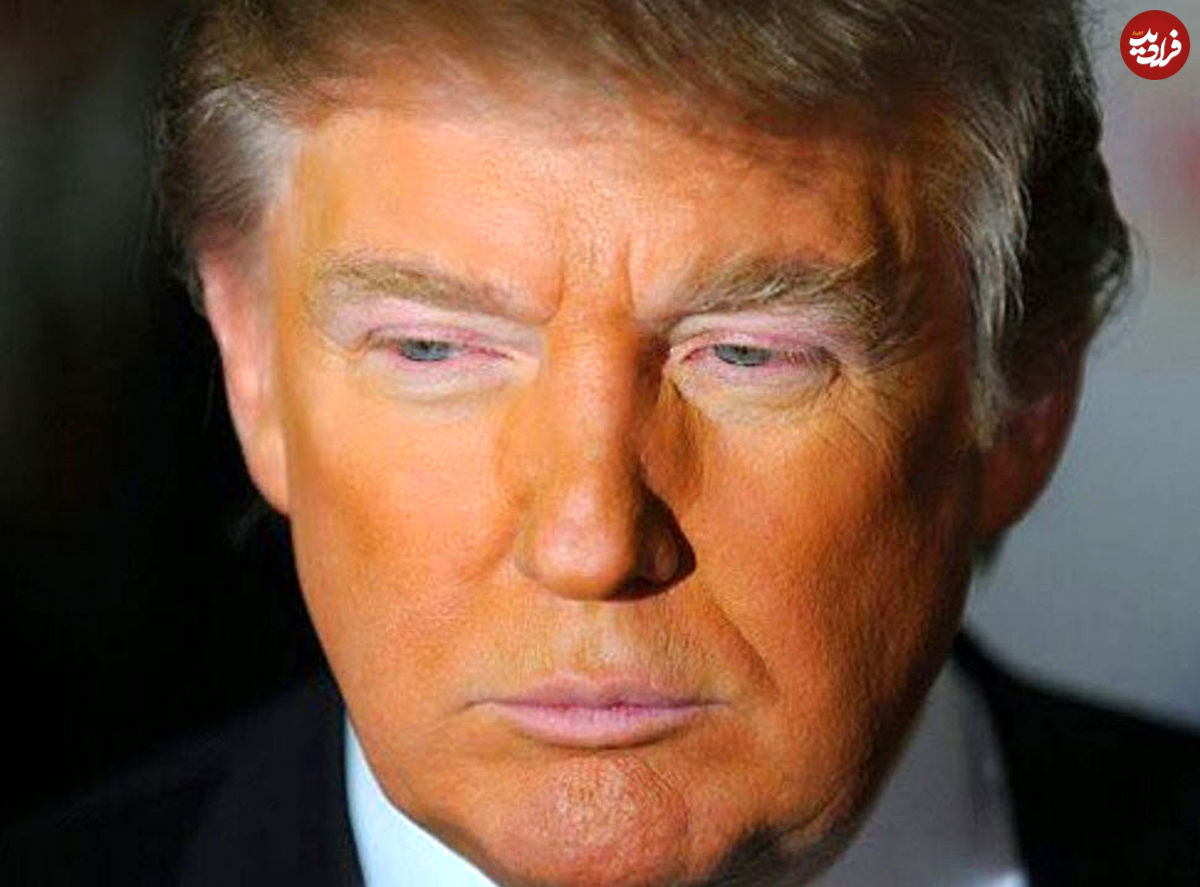 تصاویر/ اسرار رنگ نارنجی صورت دونالد ترامپ!