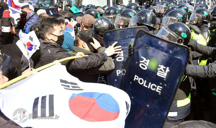 تصاویر/ آشوب در پی برکناری رئیس‌جمهور کره