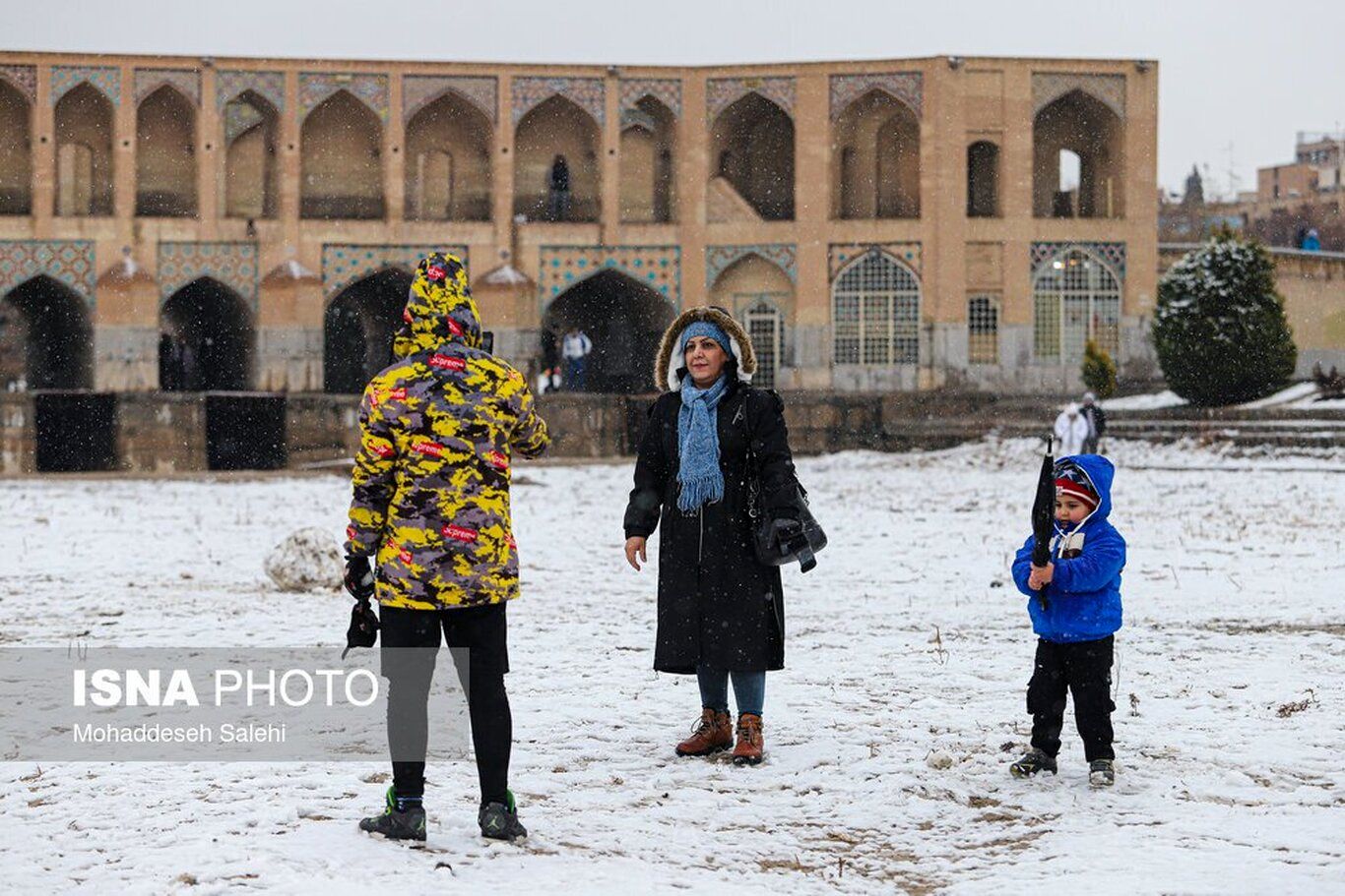 (تصاویر) اصفهان سفیدپوش شد