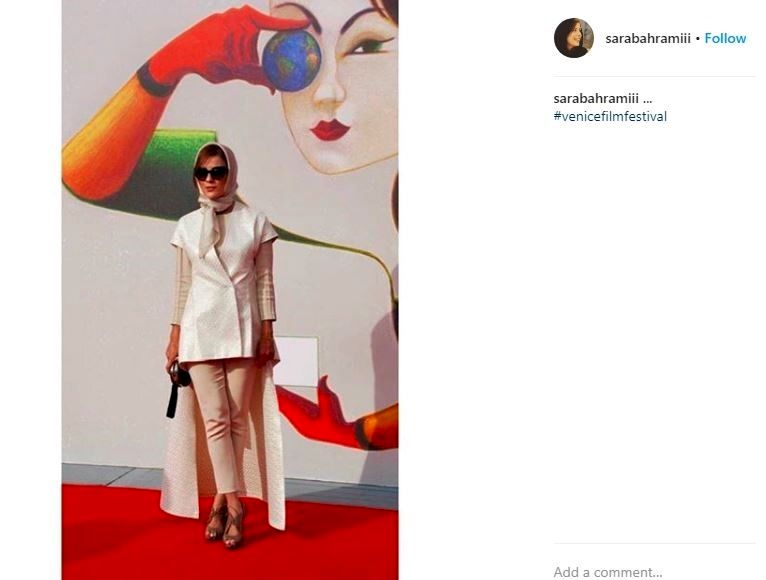 تصویر/ پوشش سارا بهرامی در جشنواره ونیز