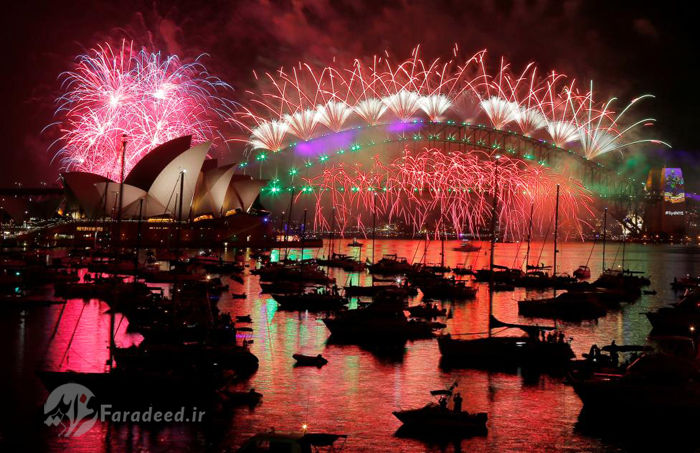 تصاویر/ جشن‌های سال نو از سیدنی تا بغداد