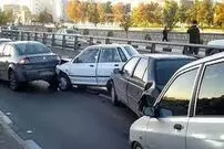 (ویدئو) تصادف زنجیره‌ای در اتوبان تهران-کرج