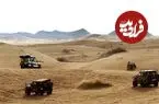 عکس| سفر زمان؛ گیر کردن خودروی مرد آمریکایی در بیابان‌های سمنان؛ 95 سال قبل