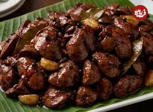 ببینید| طرز تهیه یک غذای ساده و جدید فیلیپینی با 800 گرم جگر مرغ