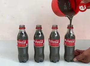 ببینید| با سیمان و بطری های نوشابه، این گلدان زیبا را درست کنید