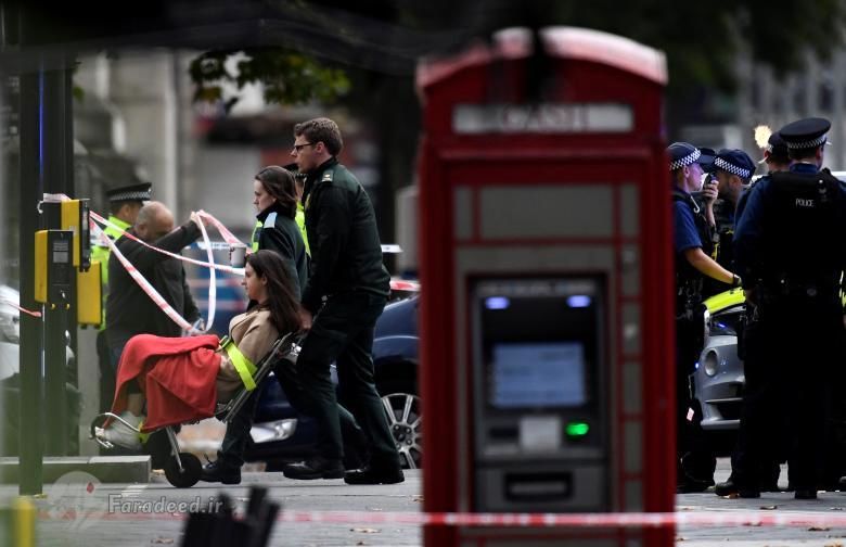 تصاویر/ ورود خودرو به پیاده‌رو در لندن