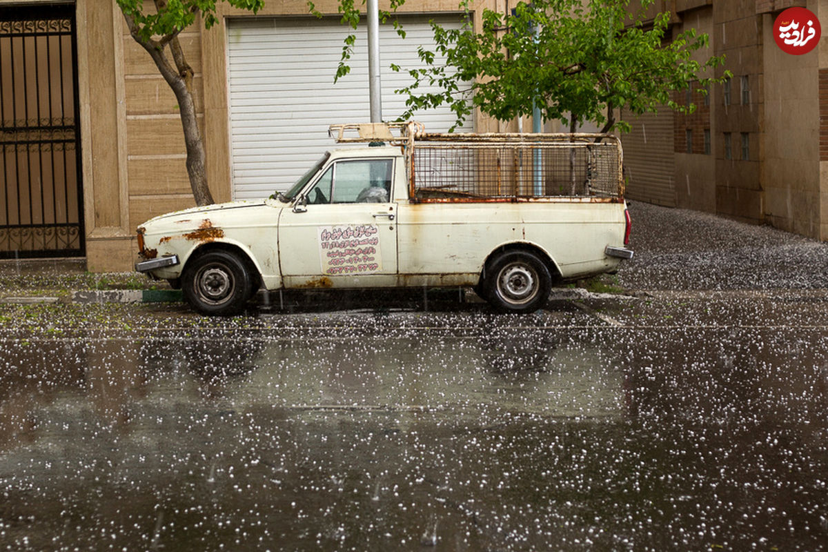 تصاویر/ بارش تگرگ در تهران