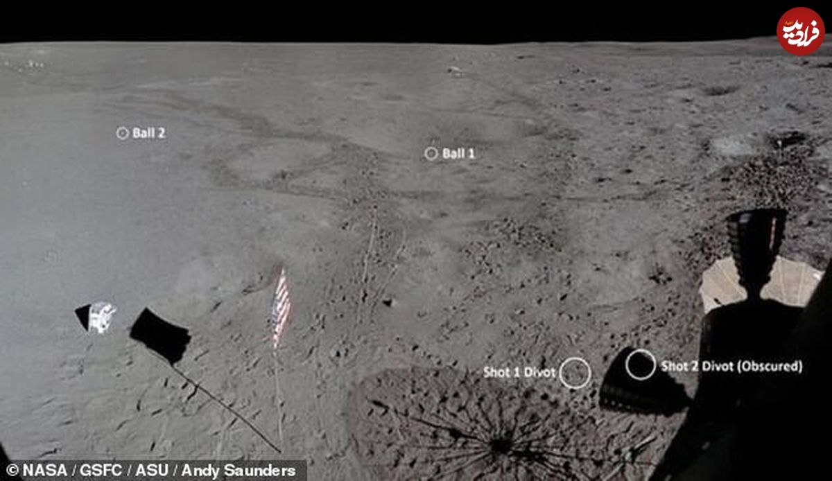 توپ گمشده‌ی گلف در ماه پیدا شد