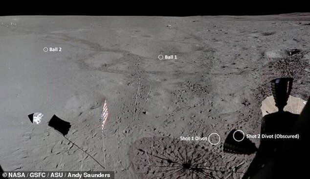 توپ گمشده‌ی گلف در ماه پیدا شد