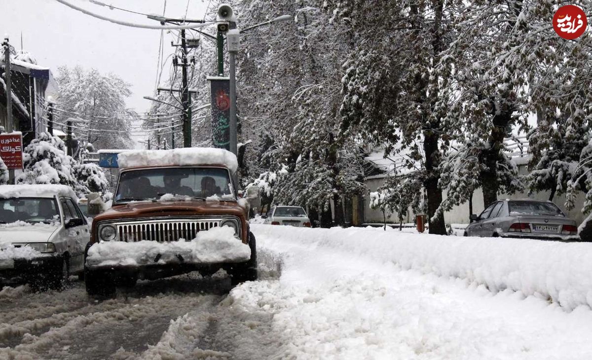 عکسی جالب از بارش سنگین برف در تهران سال ۶۵