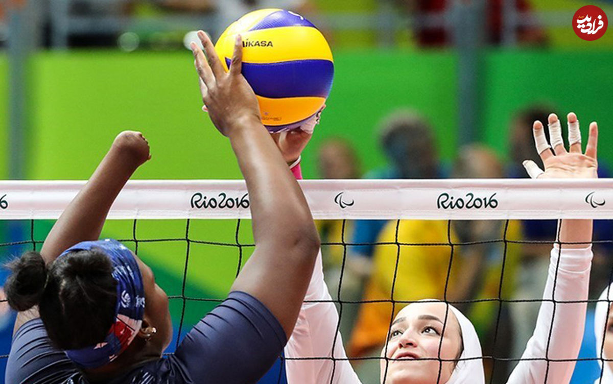 تصاویر/ دیدار بانوان والیبال نشسته ایران و آمریکا