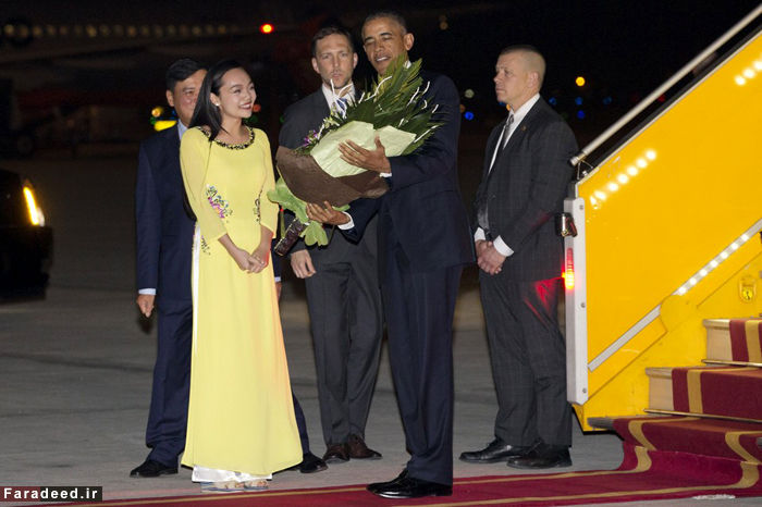 تصاویر/ حواشی سفر تاریخی اوباما به ویتنام