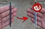 ببینید؛ فرآیند دیدنی ساخت یک شمشیر مینیاتوری با استفاده از میخ فولادی
