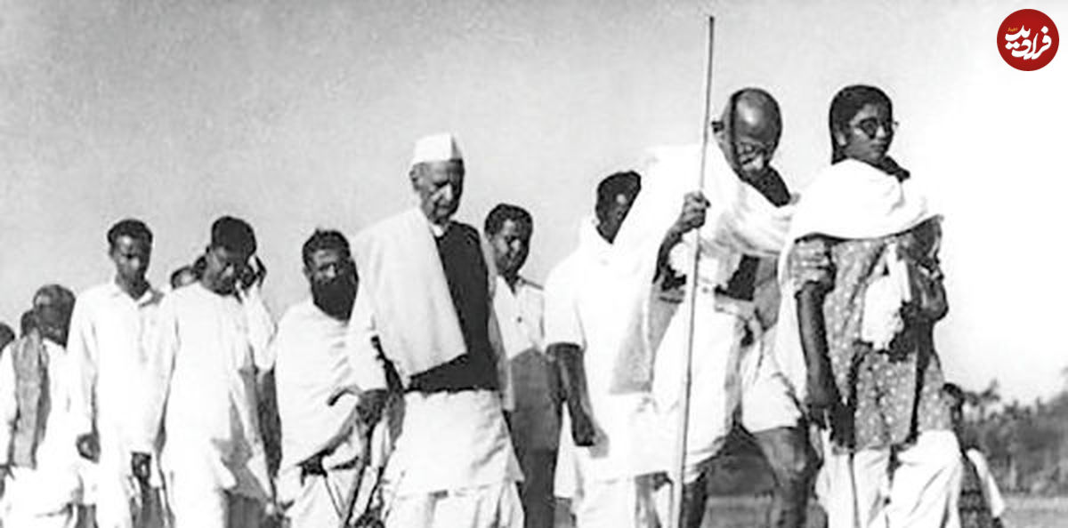 گاندی و رژه نمک علیه انگلیسی‌ها