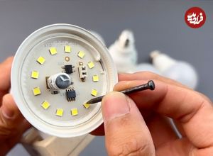 ببینید؛ نحوه تعمیر لامپ LED سوخته با کمک یک میخ!