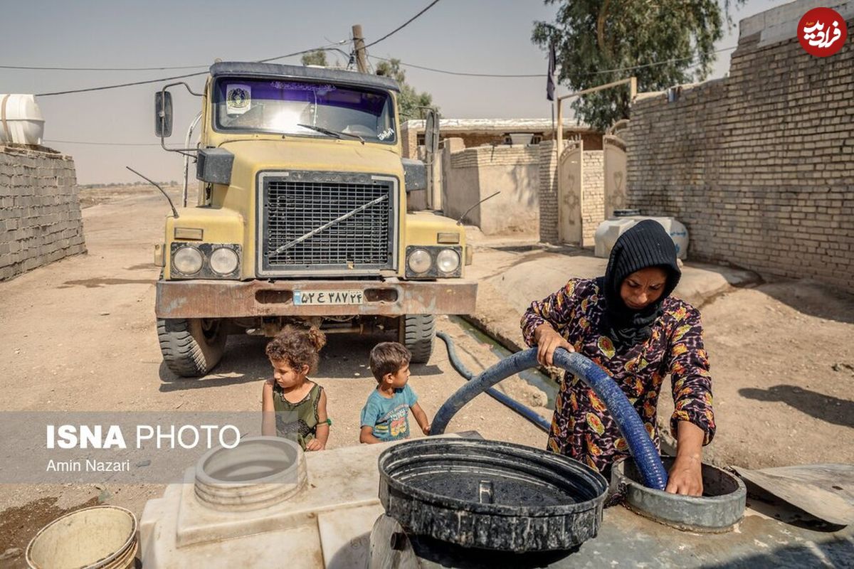 آبرسانی با تانکر به روستا‌های خوزستان