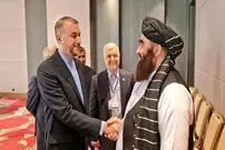 (ویدئو) دیدار گرم امیرعبداللهیان با وزیر خارجه طالبان