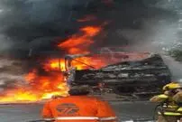 تصاویر/ نجات 35 دانش‌آموز از دل آتش