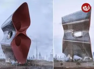 (+فیلم و عکس) آسمان‌خراش دبی؛ راهکار لوکس و مدرن برای کنترل طوفان شن!  
