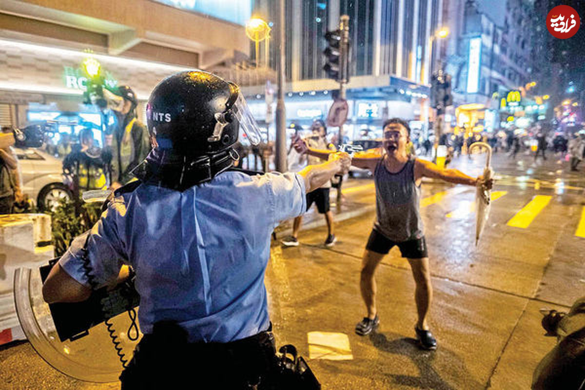 عکس جنجالی از شورش هنگ‌کنگ