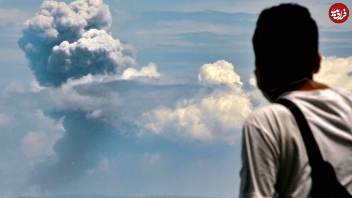 فوران کوه آتشفشان در اندونزی
