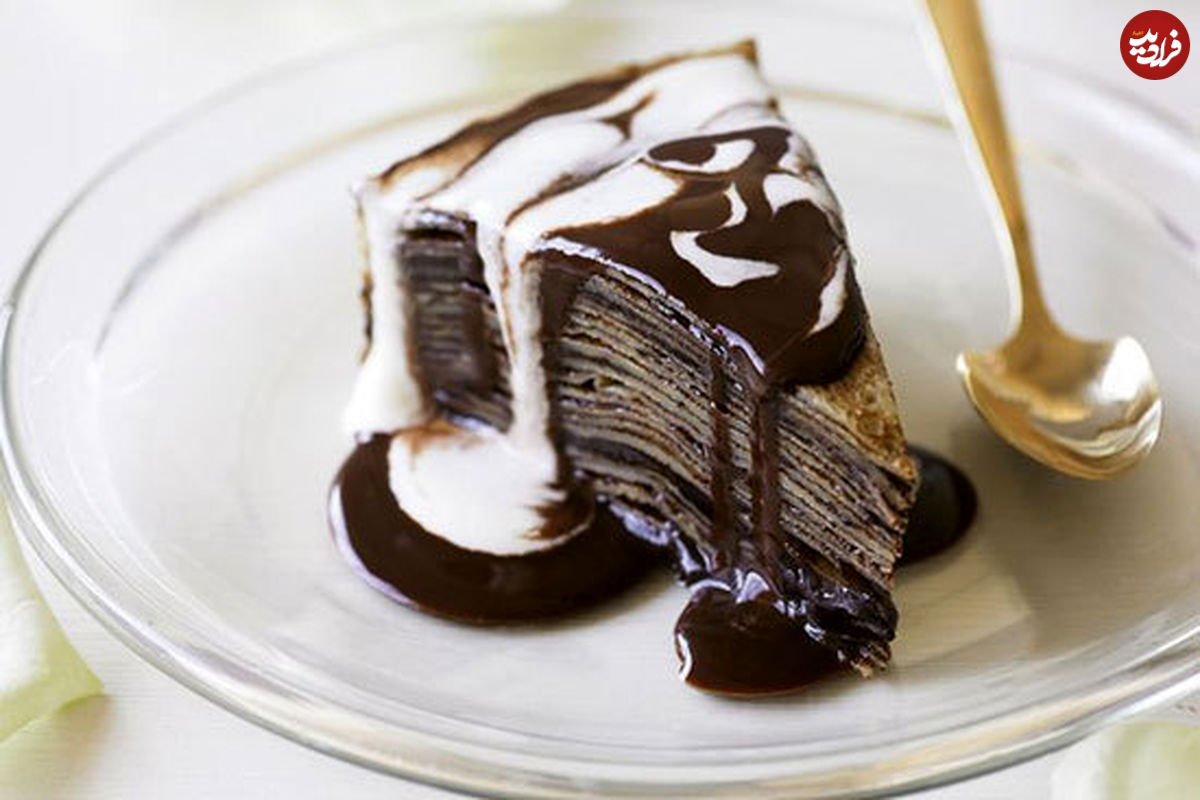 دستور پخت کیک کرپ شکلاتی