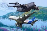 عکس| نبرد غول‌ها در آسمان؛ بوئینگ C-17 در برابر ایرباس A380، کدام یک بزرگتر است؟