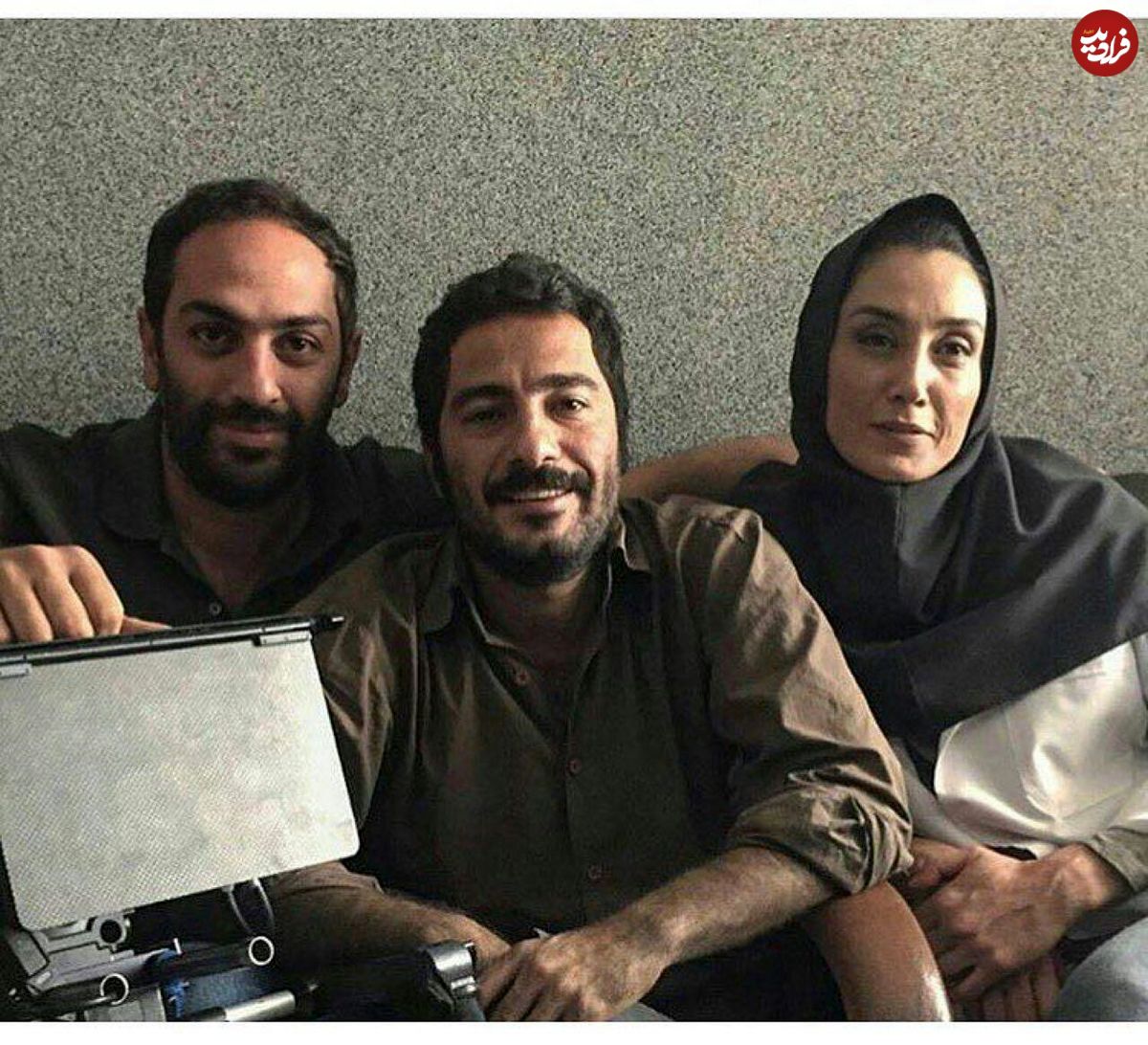 تصویر/ هدیه تهرانی و نوید محمدزاده در پشت صحنه یک فیلم