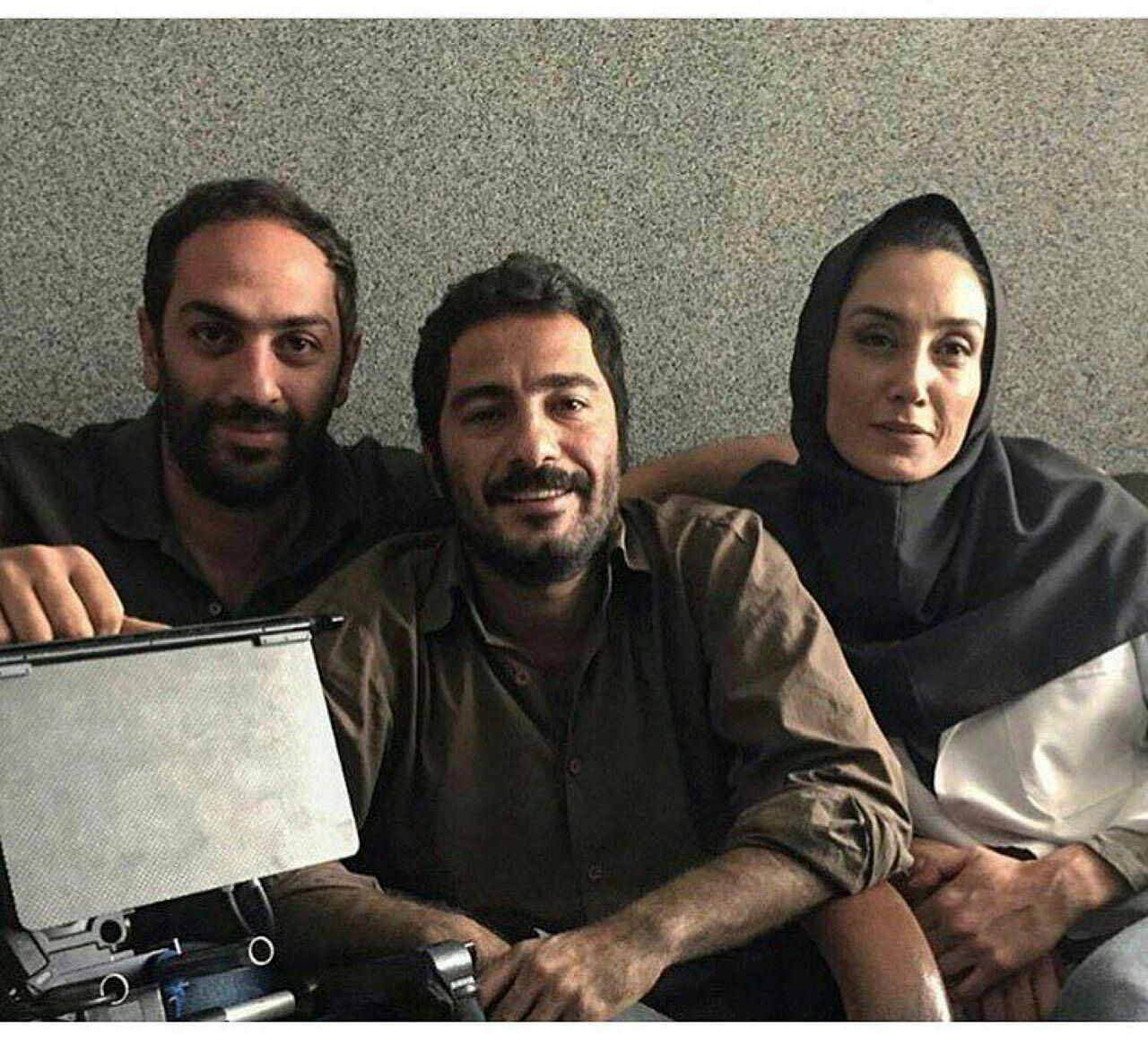 تصویر/ هدیه تهرانی و نوید محمدزاده در پشت صحنه یک فیلم
